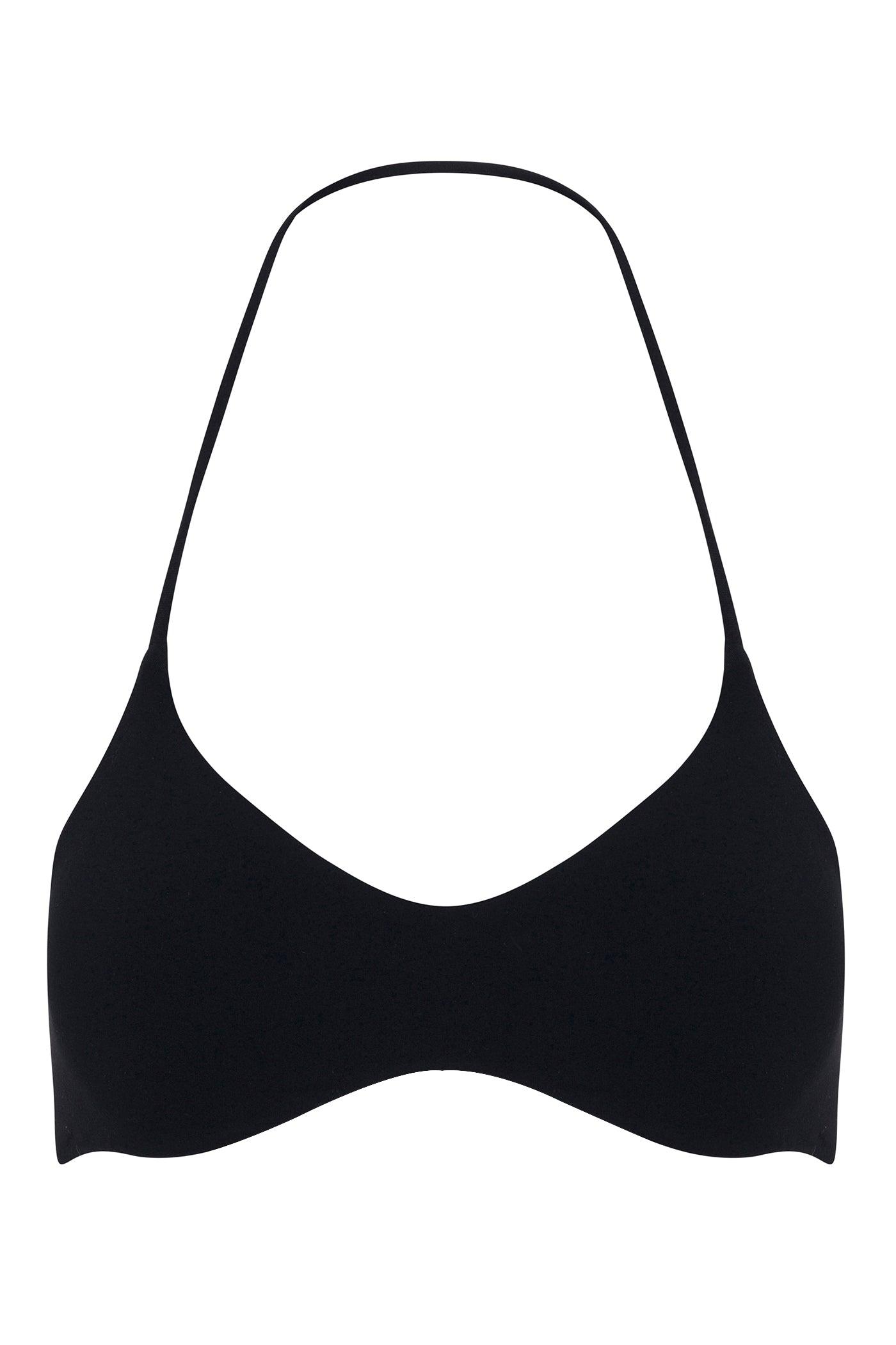 Second Skin Double Lined Halter Bra Top - Black Female Product Image