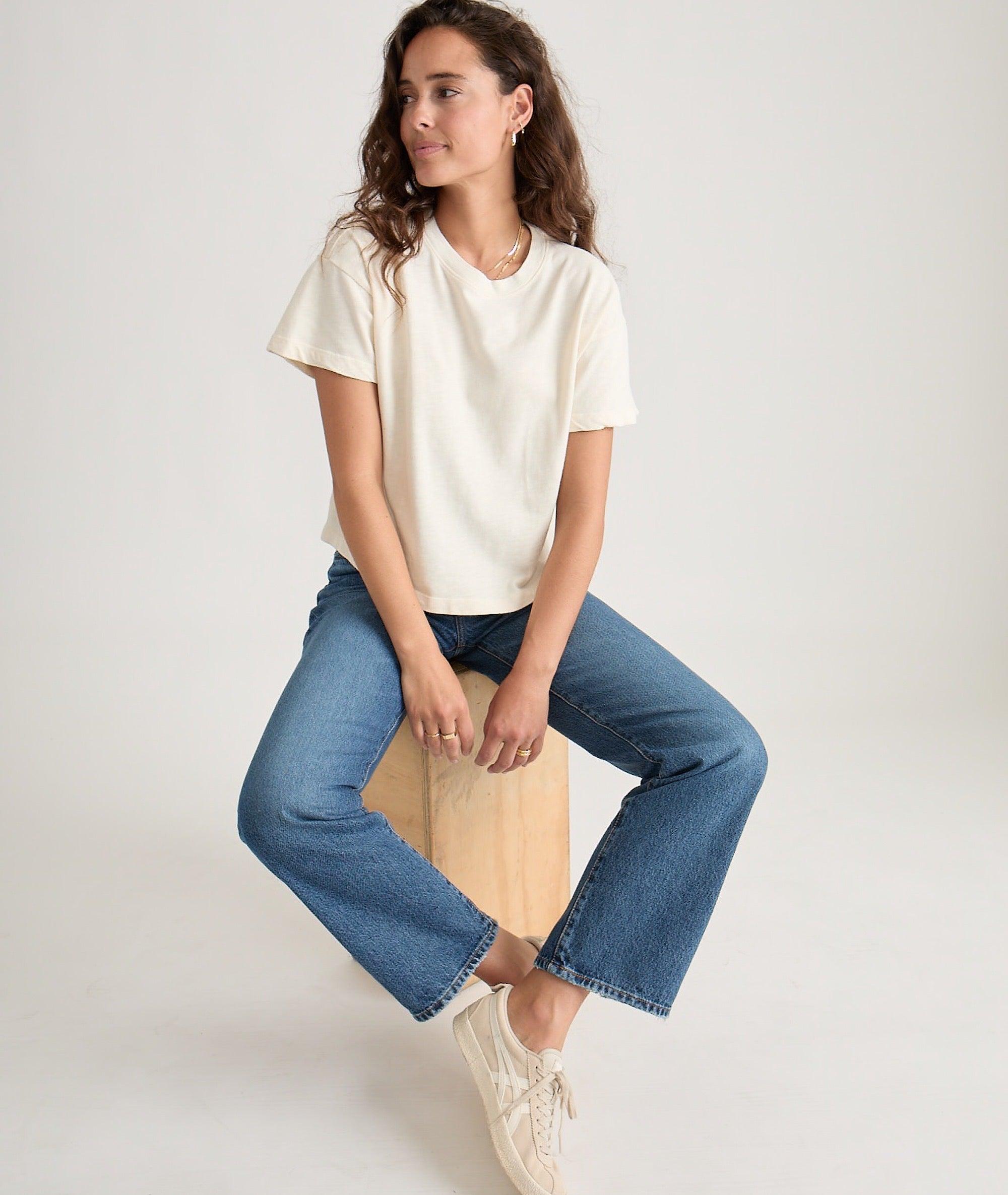 Sadie Vintage Slub Crop Tee Product Image