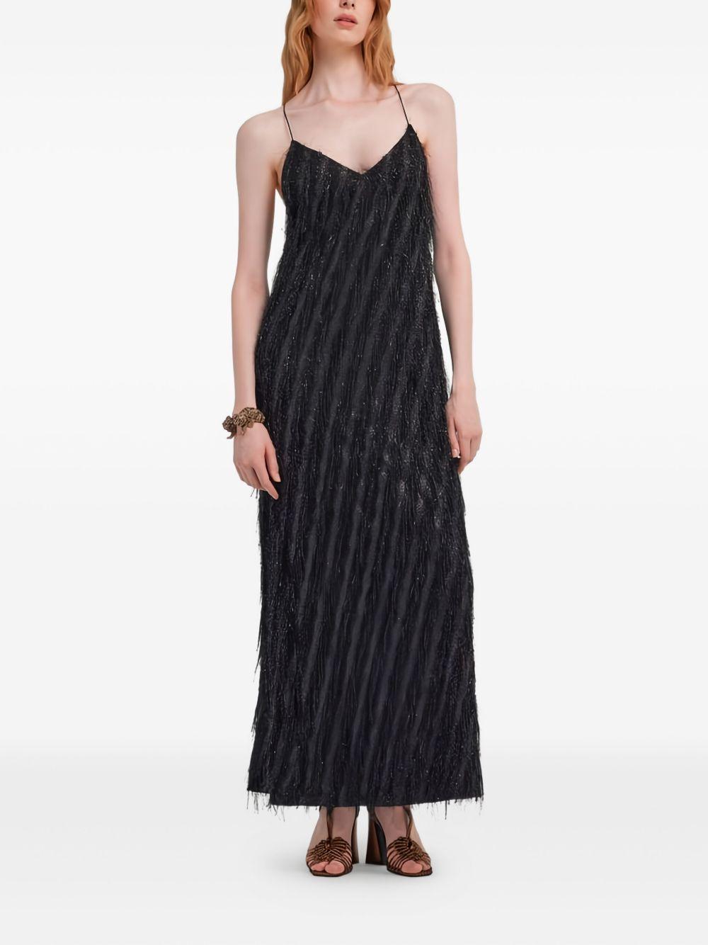 fringe-embellished slip dress Product Image