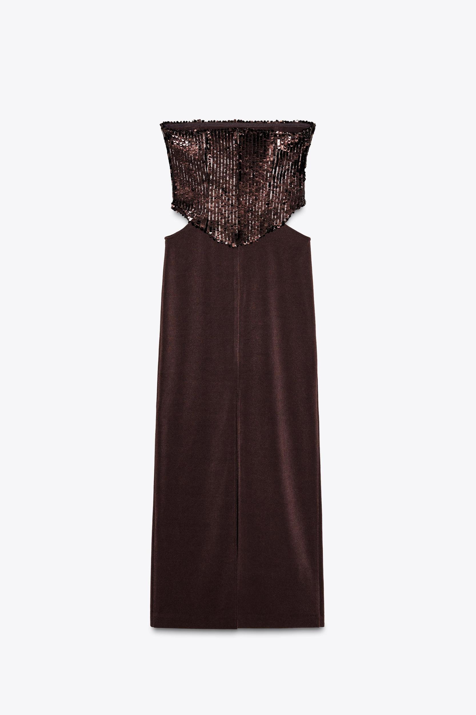 SEQUIN CUT-OUT COMBINATION DRESS Product Image