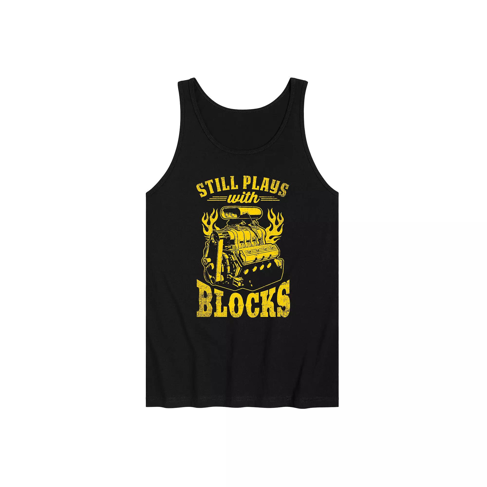 Men's Still Plays With Blocks Tank Top,  Product Image