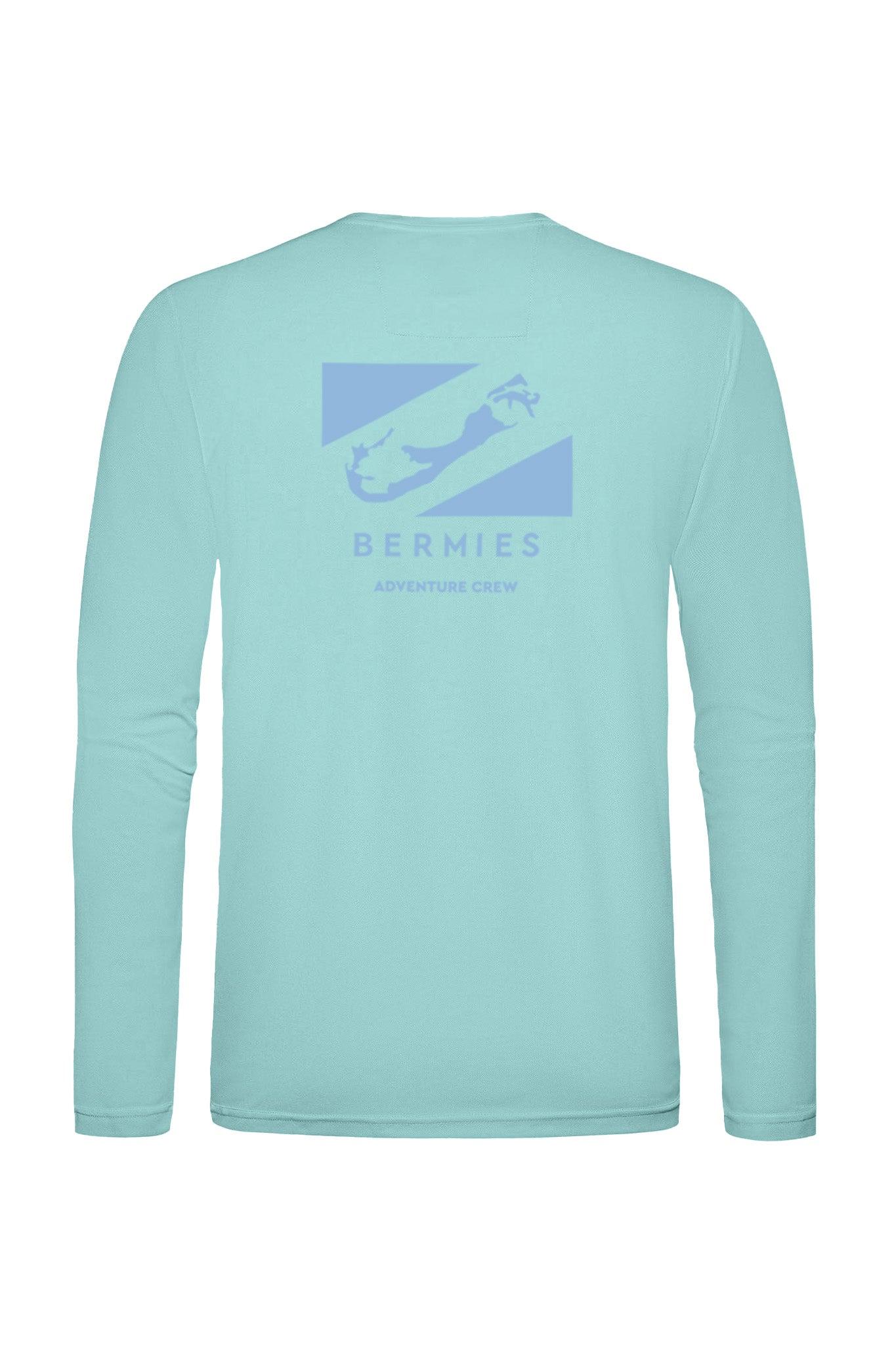 Bermies Men's Aqua Long Sleeve Tee Product Image