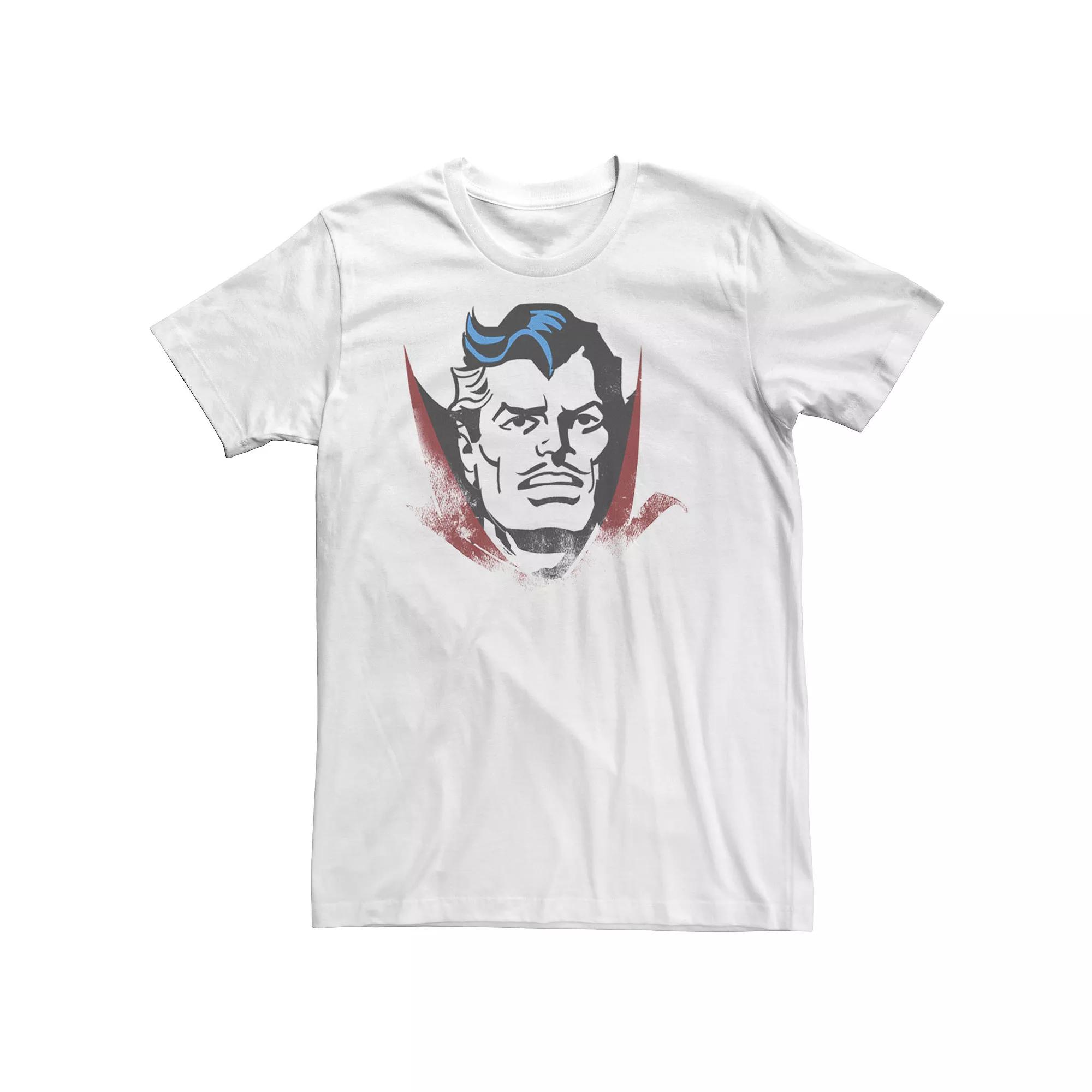 Men's Marvel Doctor Strange Classic Retro Comic Big Head Tee,  Product Image
