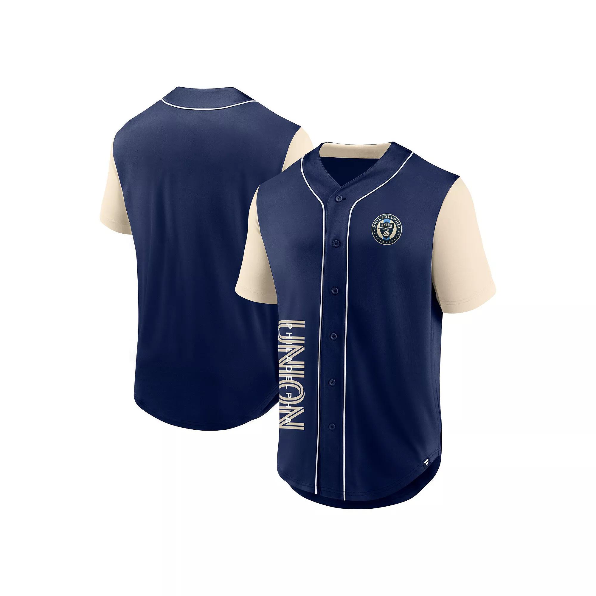 Men's Fanatics Branded Navy Nashville SC Balance Fashion Baseball Jersey, Size: Medium, Mls Blue Product Image