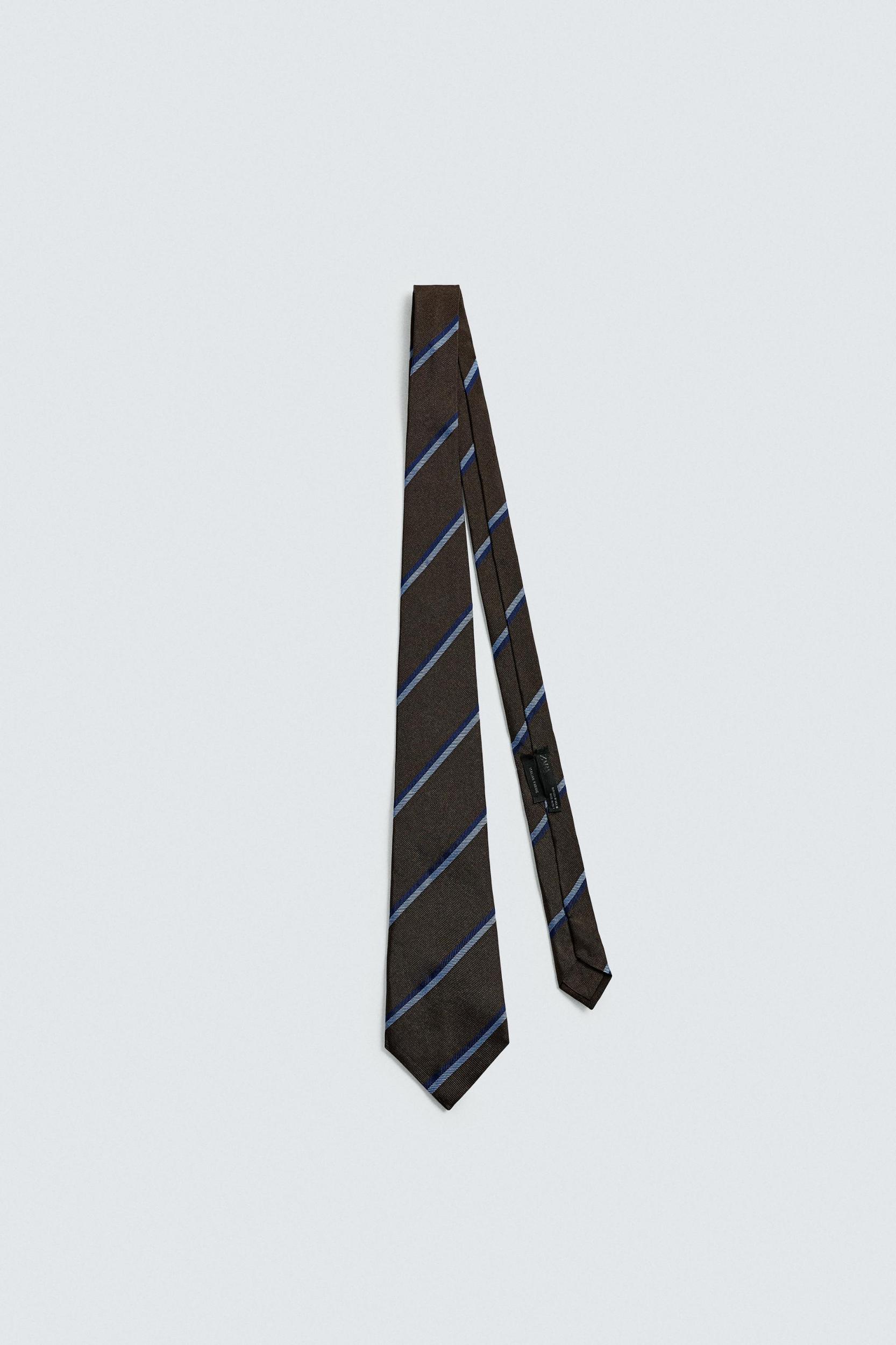 100% SILK STRIPED TIE Product Image