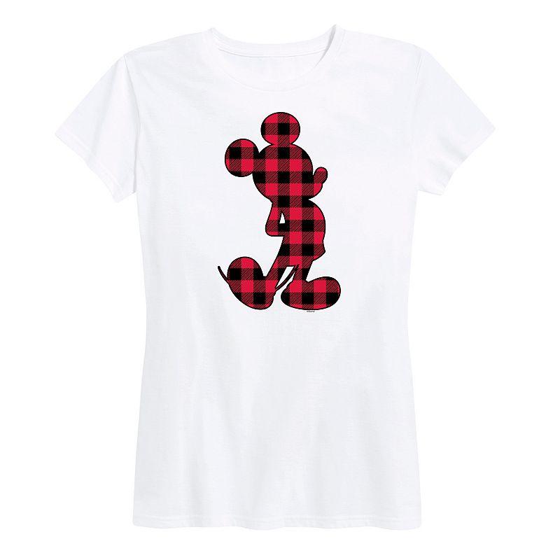 Disney's Mickey Mouse Women's Plaid Graphic Tee,  Product Image
