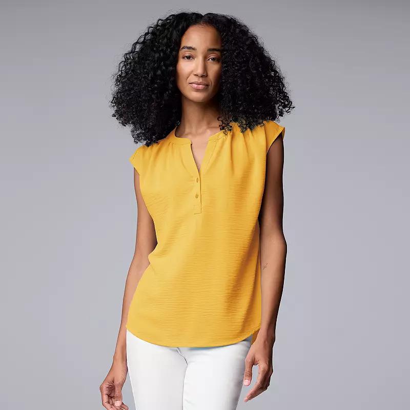 Women's Simply Vera Vera Wang Dolman Popover Top, Size: XL, Yolk Yellow Product Image