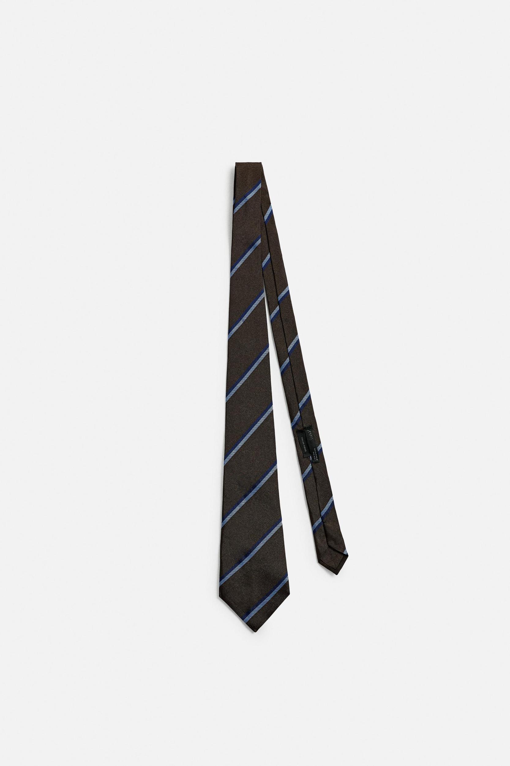 100% SILK STRIPED TIE Product Image