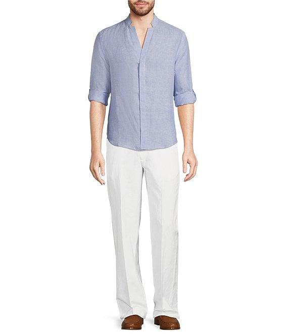 Murano Big & Tall Baird McNutt Linen Relaxed Fit Pleated Front Suit Separates Pants Product Image