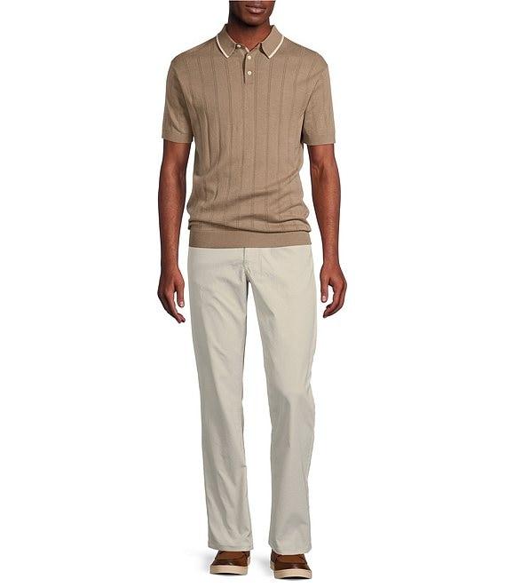 Cremieux Blue Label Cape Town Collection Solid Ribbed Short Sleeve Polo Sweater Product Image
