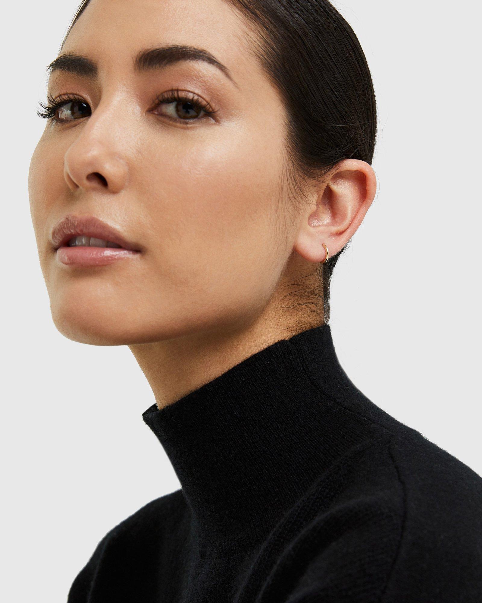 Quince | Women's 14k Solo Mini Hoop Earrings 14K Gold Product Image