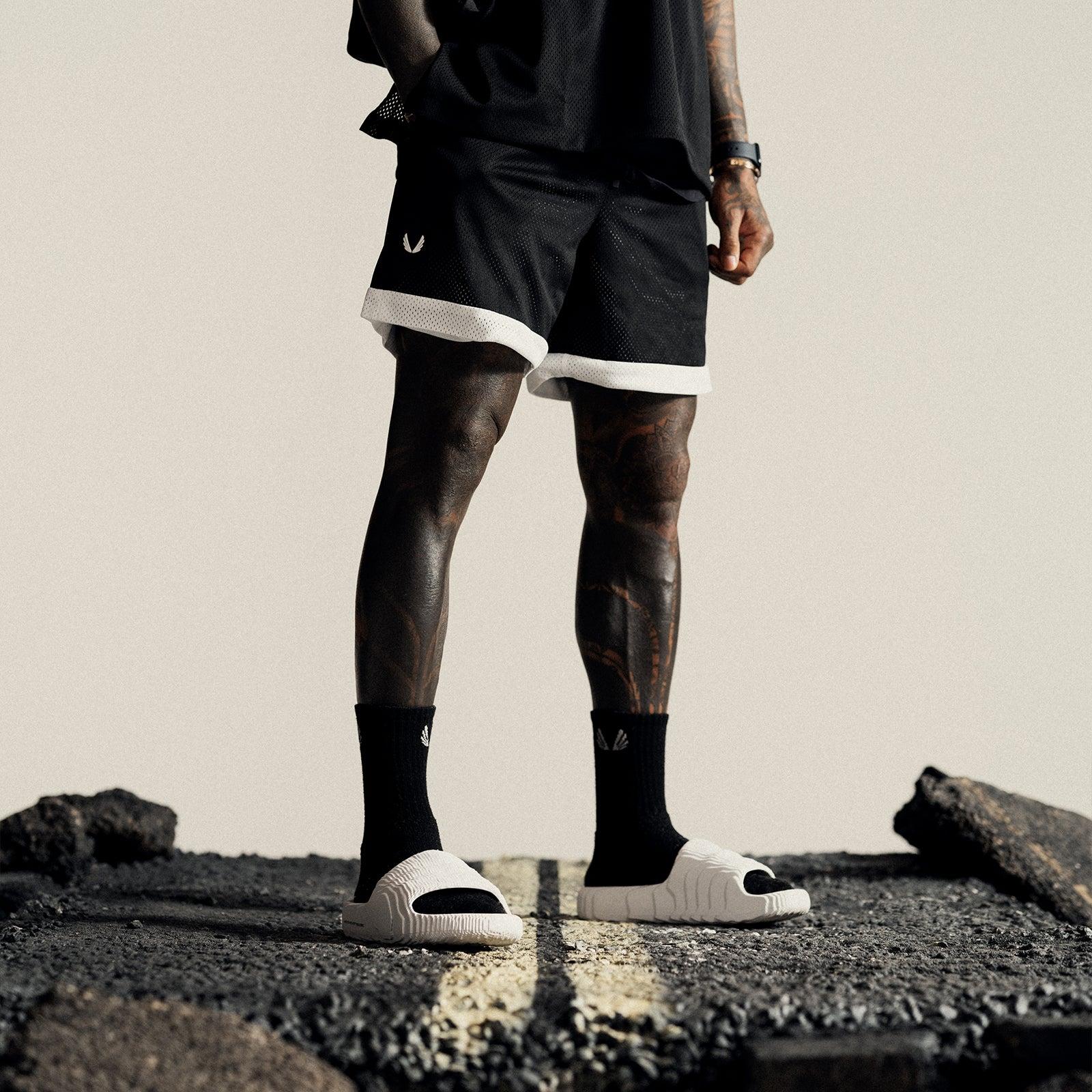 0795. SilverPlus™ Mesh Reversible Short - Black/White Male Product Image