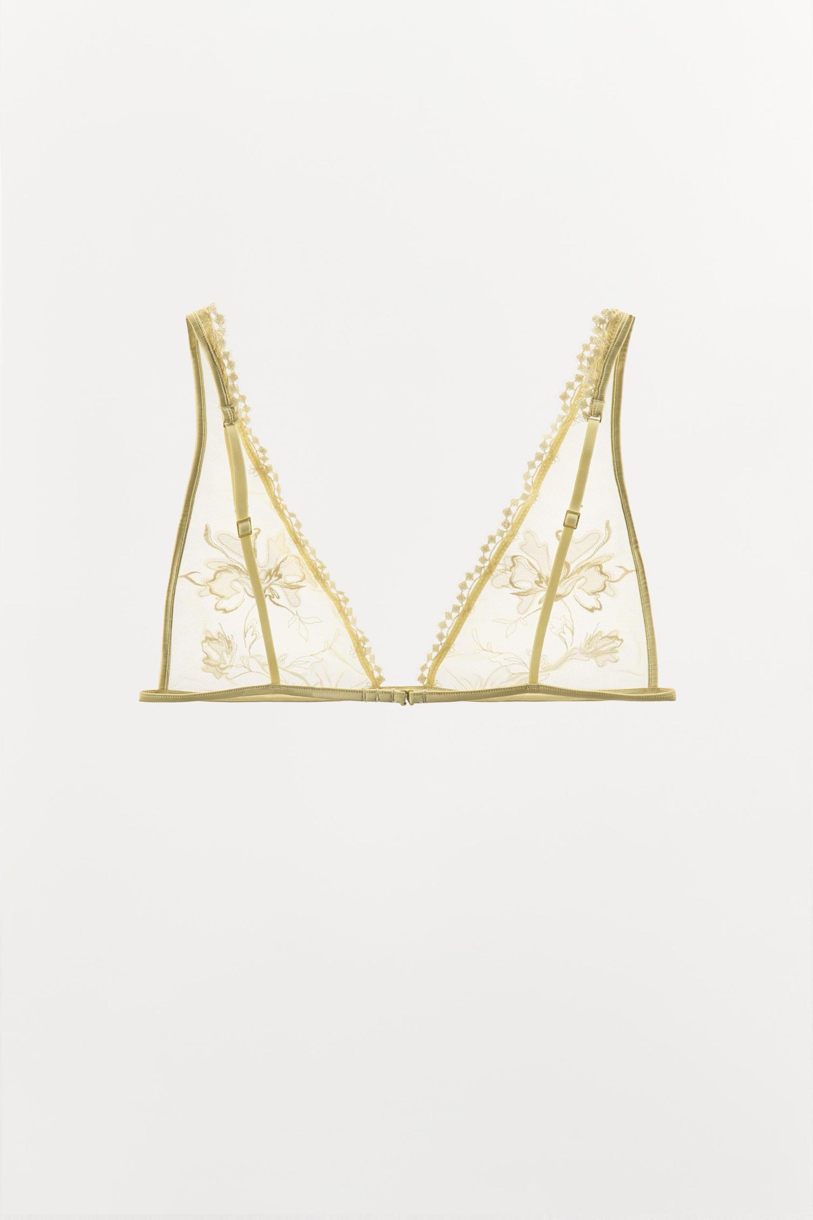 EMBROIDERED MESH TRIANGLE BRALETTE Product Image