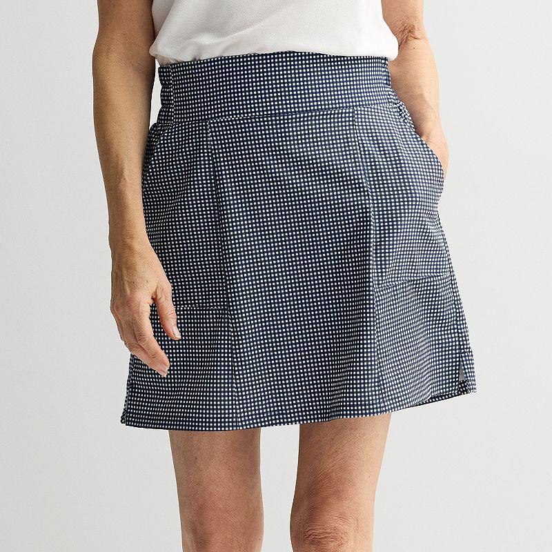 Women's Croft & Barrow® Golf Performance Skort, Size: XL, Blue Micro Check Product Image
