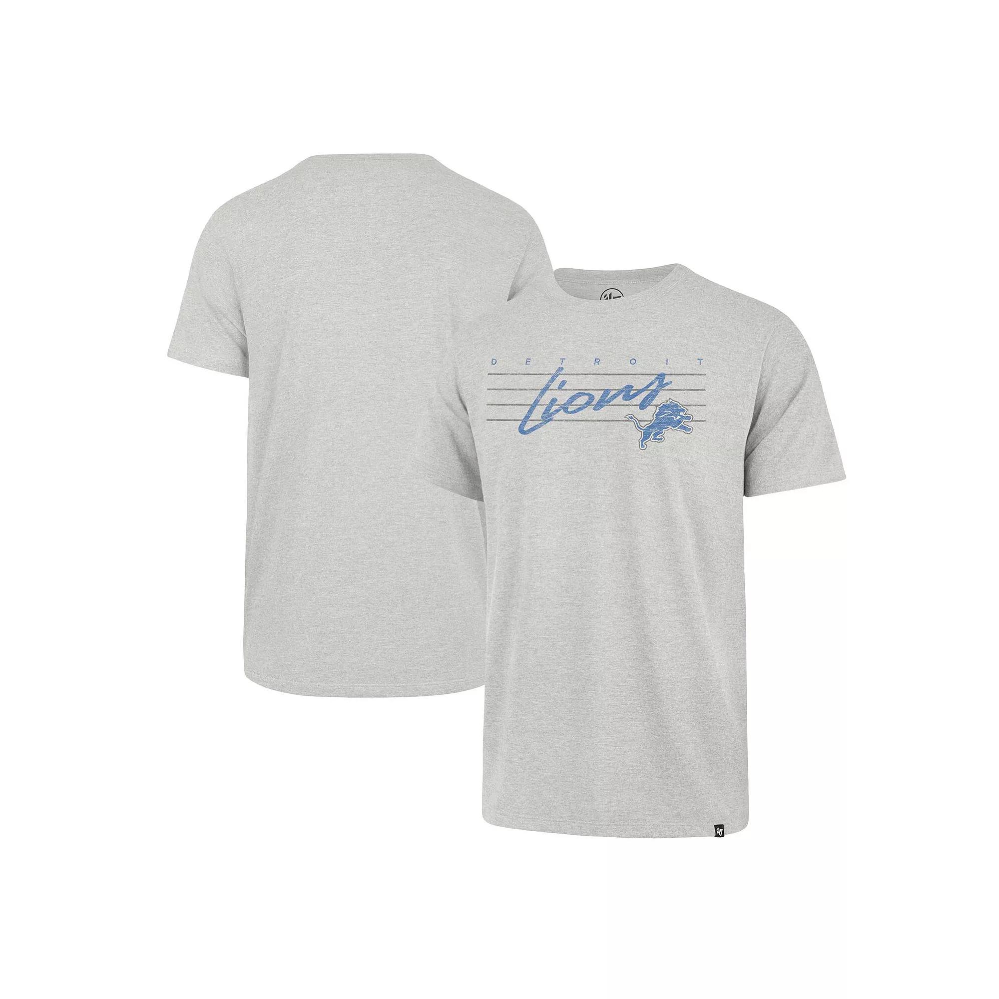Men's '47 Gray Detroit Lions Downburst Franklin T-Shirt,  Product Image