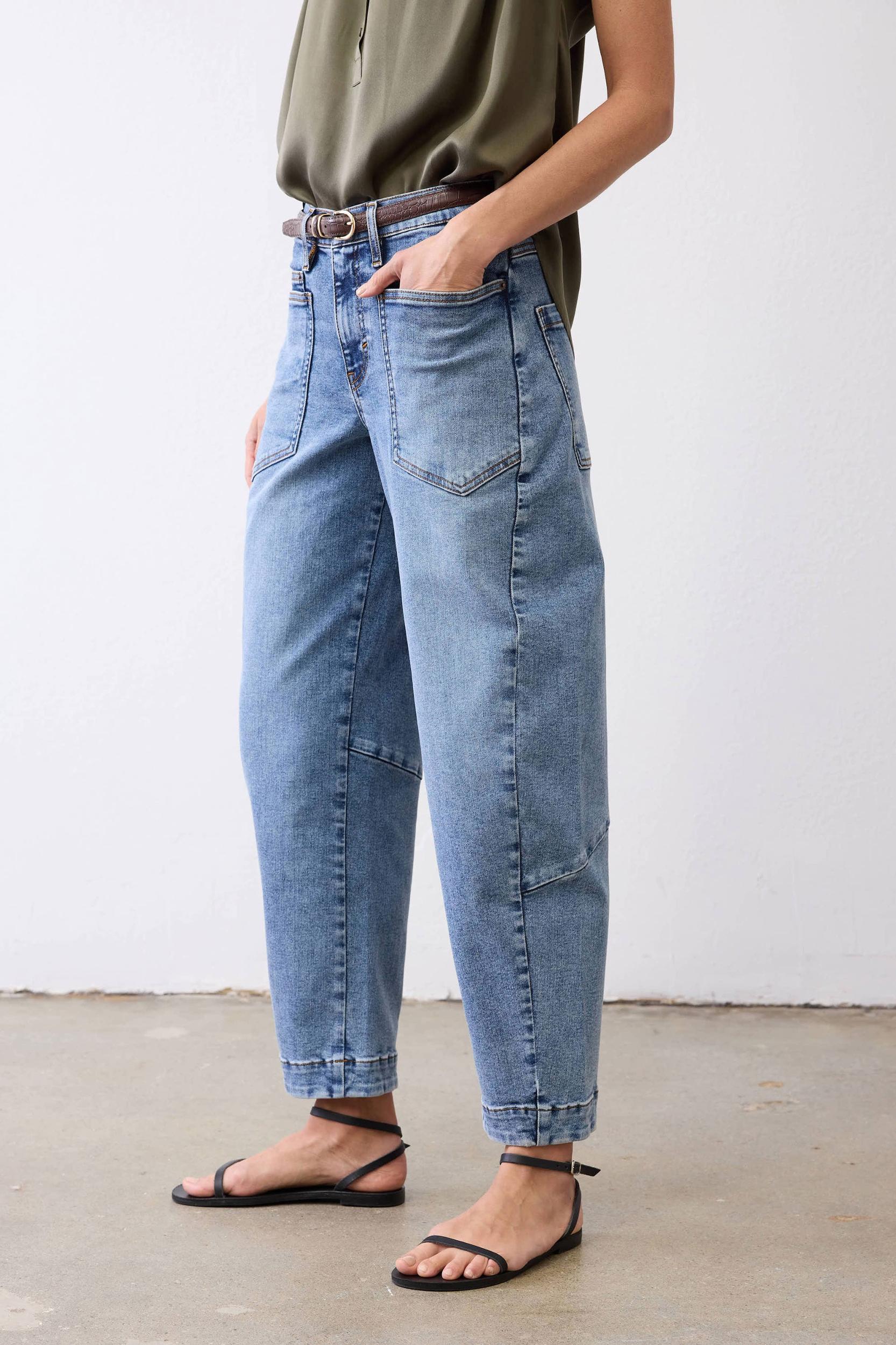 The Slouchy Denim Pants Product Image