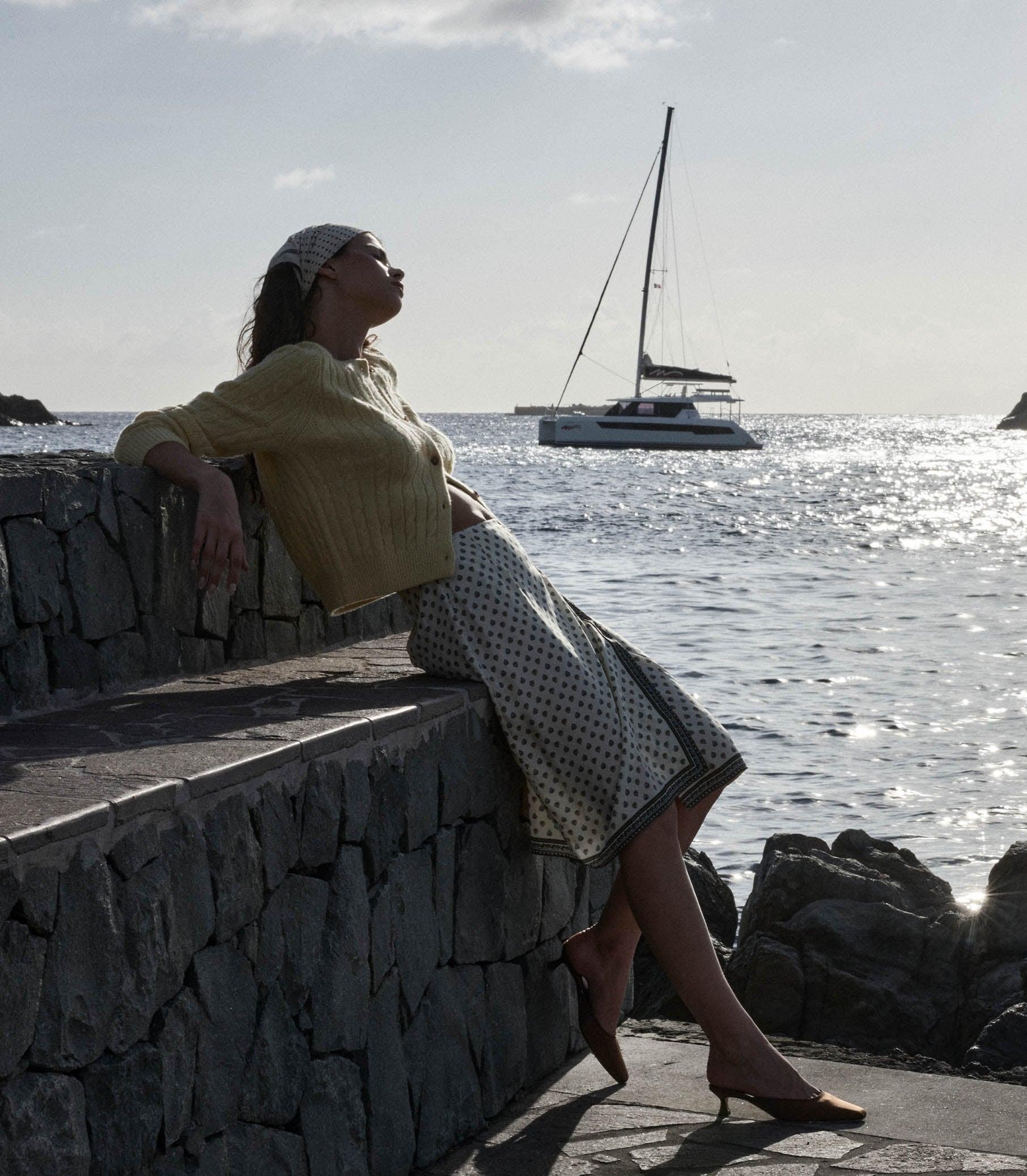 DELIA SKIRT -- RIVIERA FOULARD Product Image