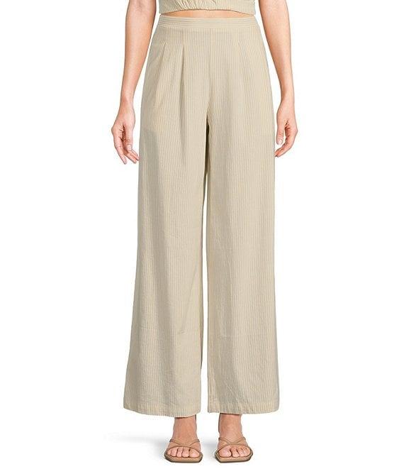 Blu Pepper Striped High Rise Pull-On Coordinating Pants Product Image