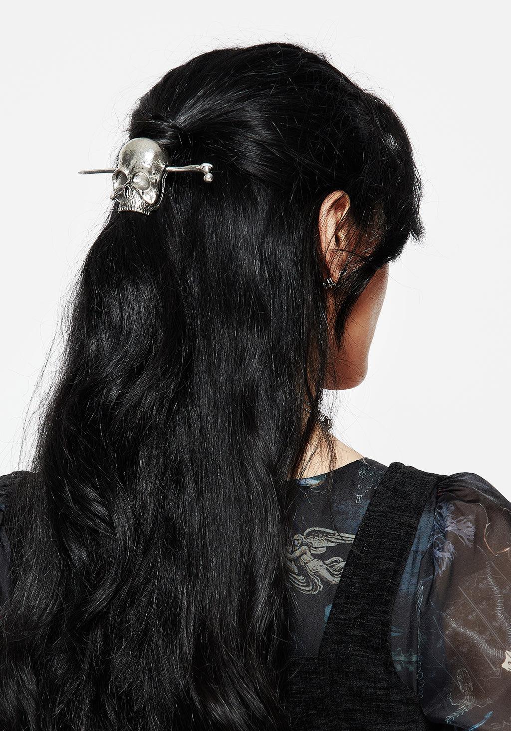 Skull Hair Slide with Pin Product Image