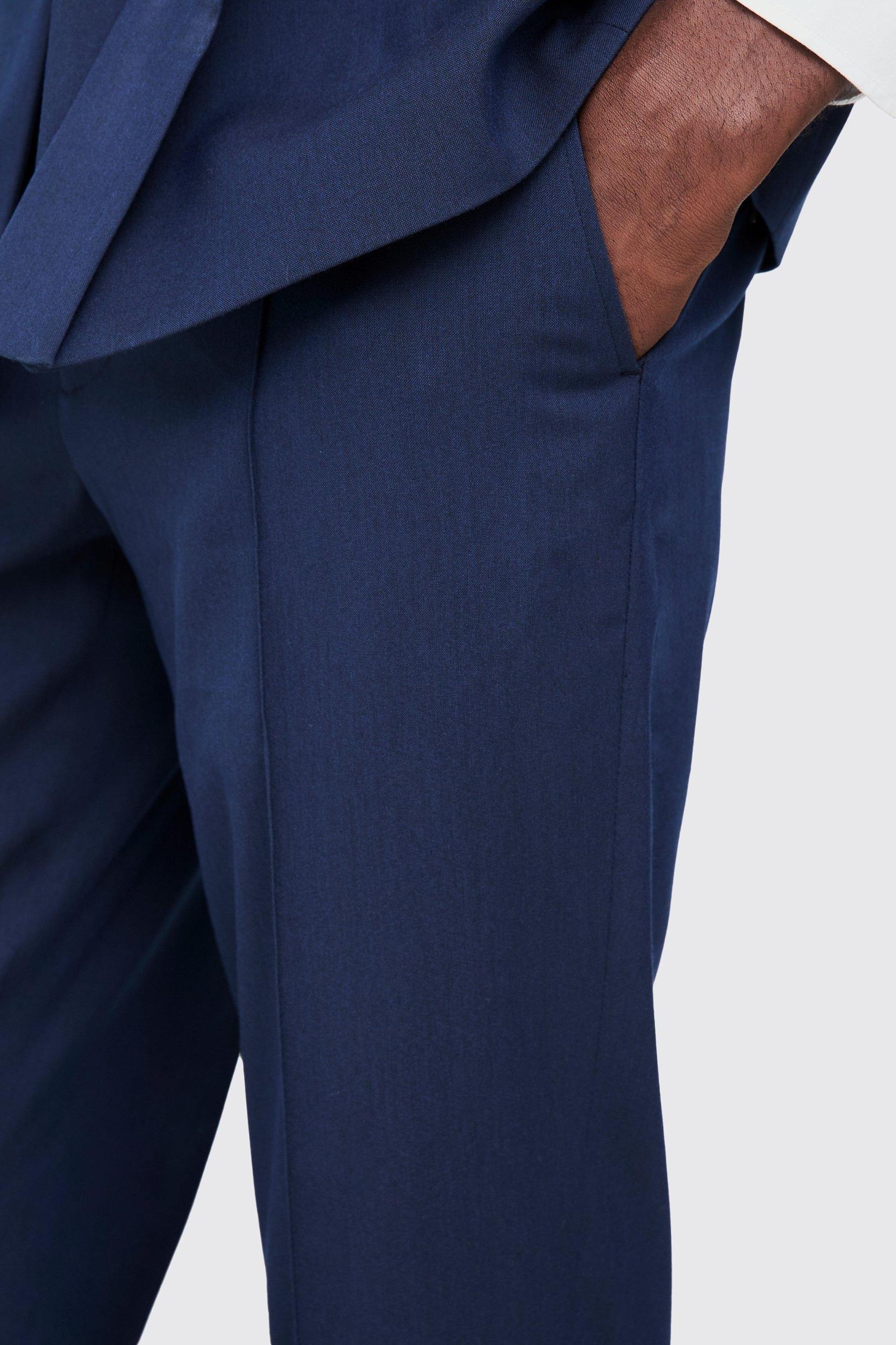 Fixed Waist Slim Pintuck Tailored Pants | boohooMAN USA Product Image