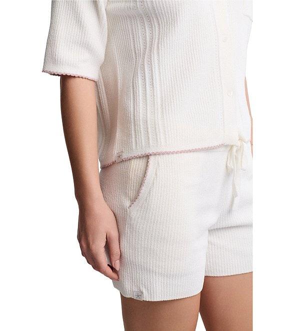 Barefoot Dreams CozyChic Ultra Lite Contrast Scallop Short Sleeve Shirt and Short Set Product Image