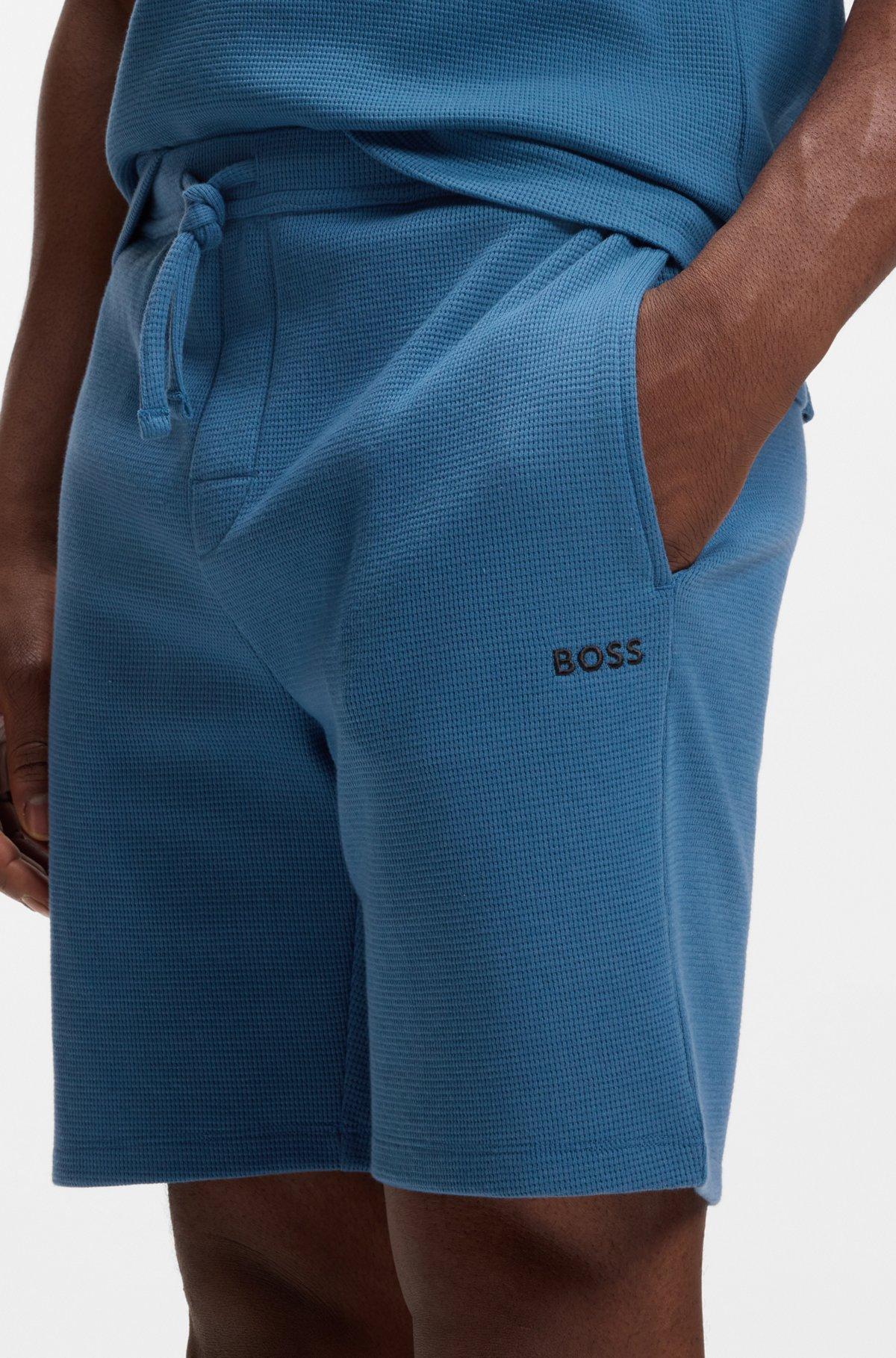 Cotton-blend pajama shorts with embroidered logo Product Image
