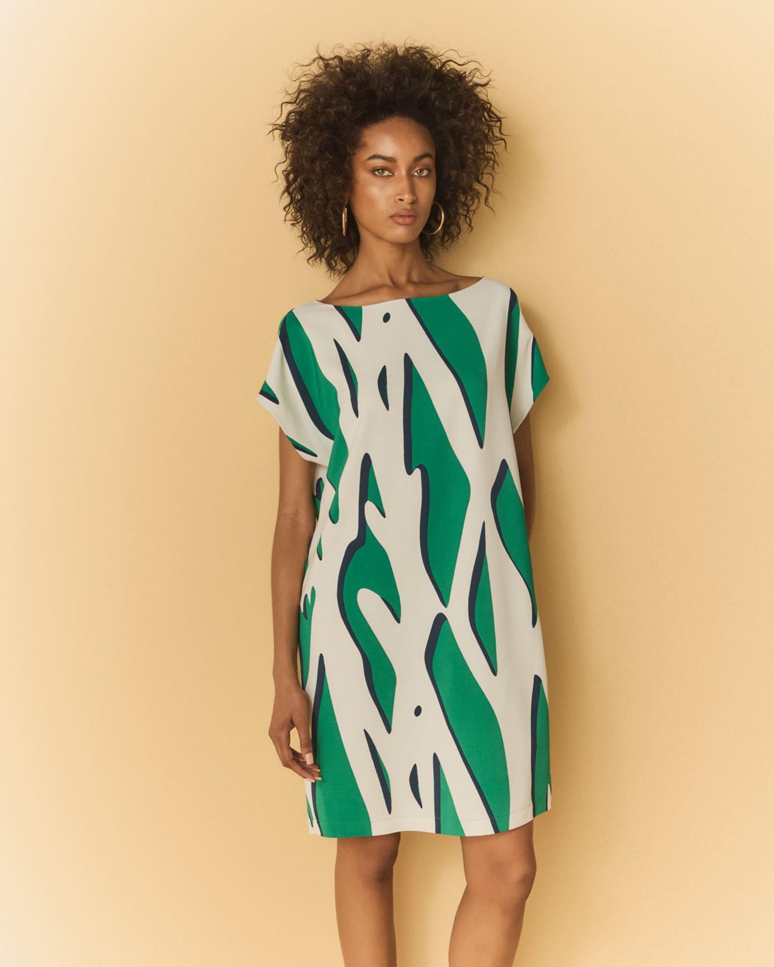 Cora Dolman-Sleeve Mini Shift Dress Product Image