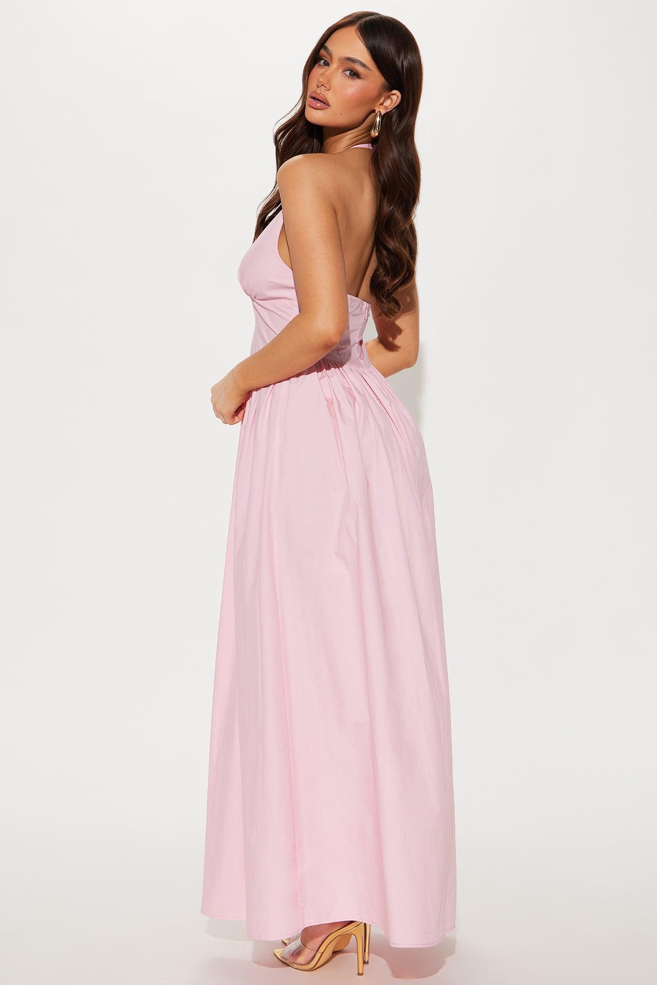 Serenita Poplin Maxi Dress - Pink Product Image