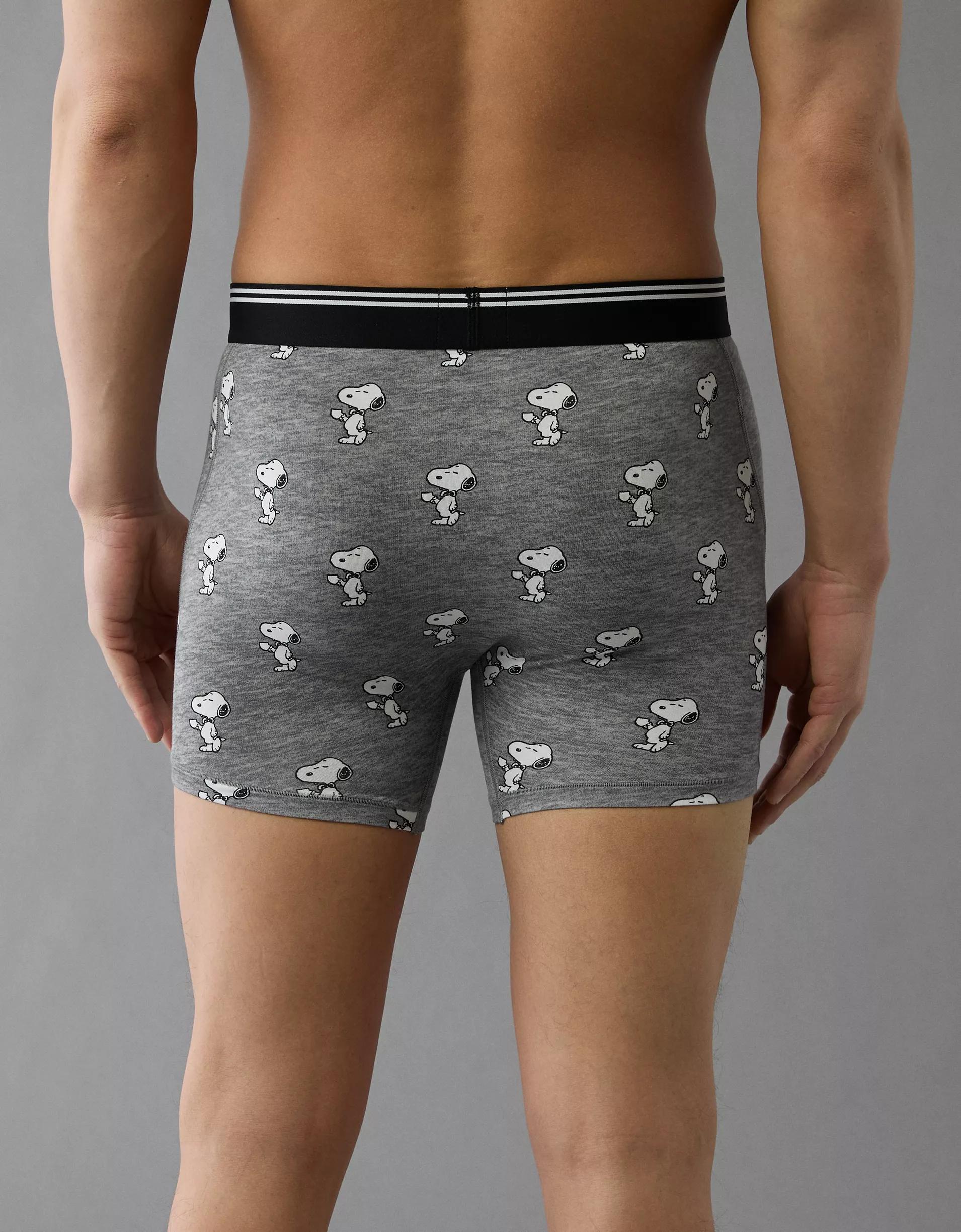 AEO Men's Snoopy Coffee 4.5" Ultra Soft Boxer Brief Product Image