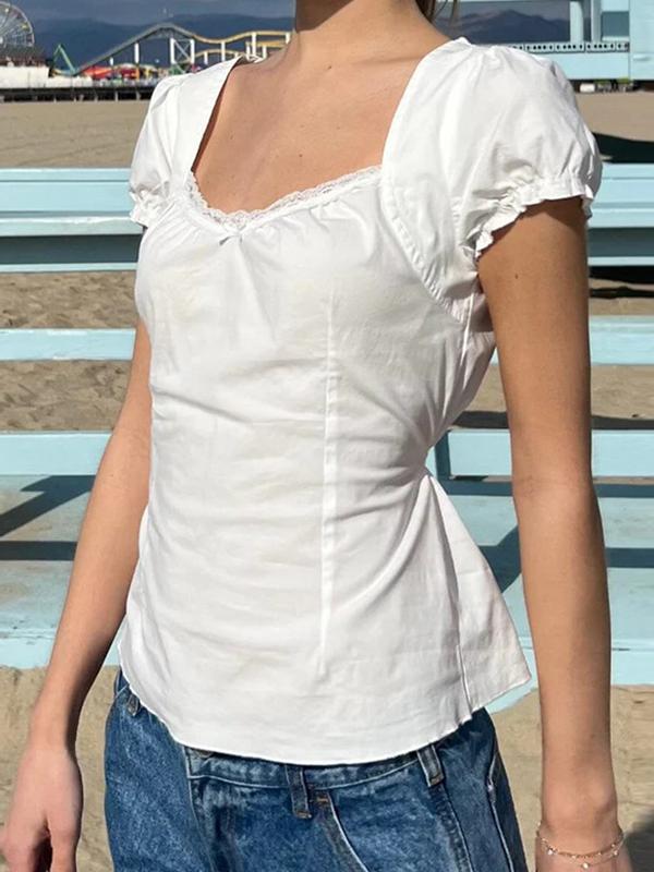 American White Lace Tank Top Product Image
