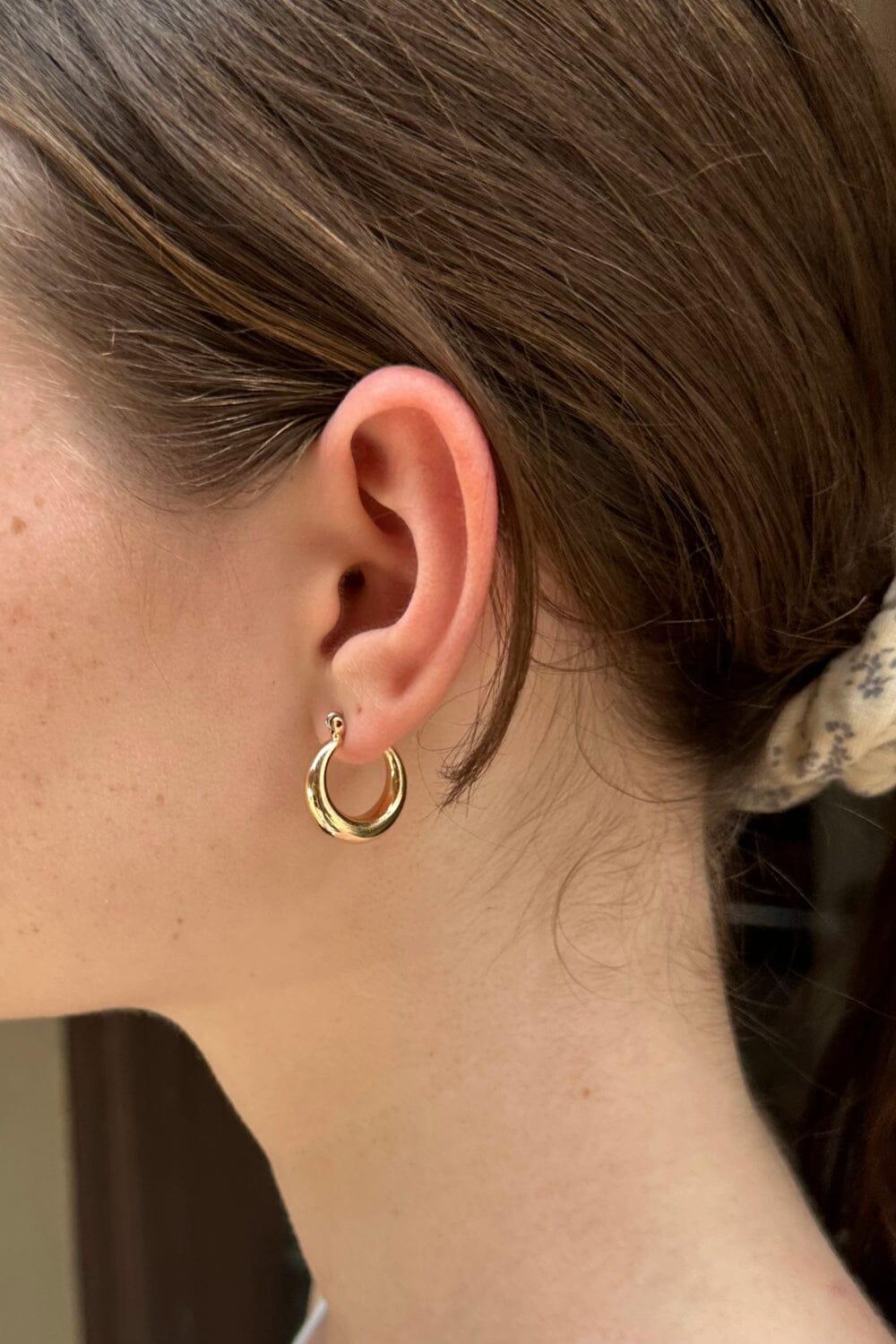 Thick Hoop Earrings Product Image