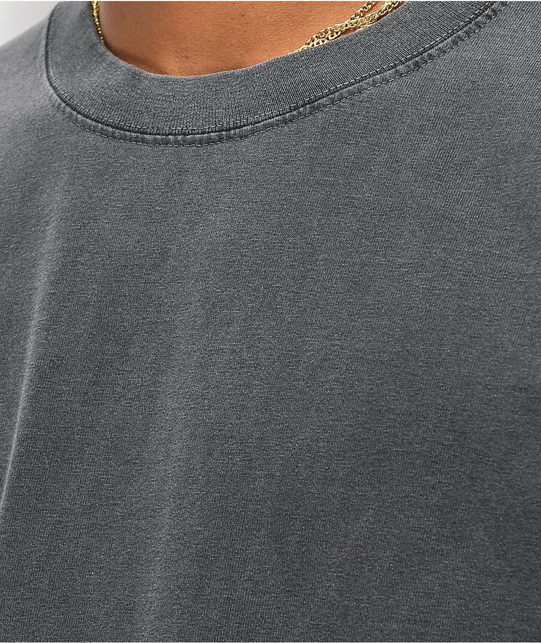 Shaka Wear Max Heavyweight Garment Dye Grey T-Shirt Product Image