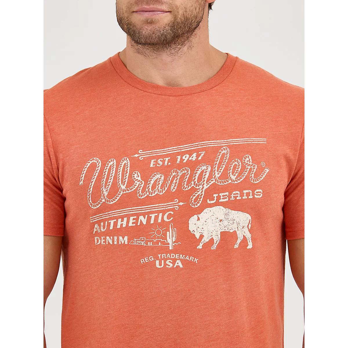 Men's Wrangler Rope Emblem Graphic T-shirt in Mocha Logo Product Image