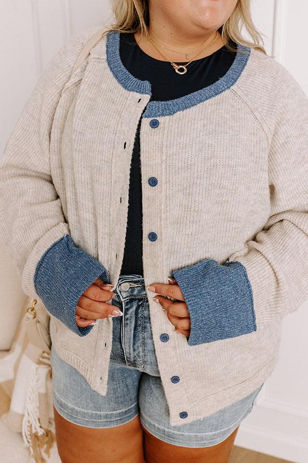 Falling Leaves Knit Cardigan Curves Product Image