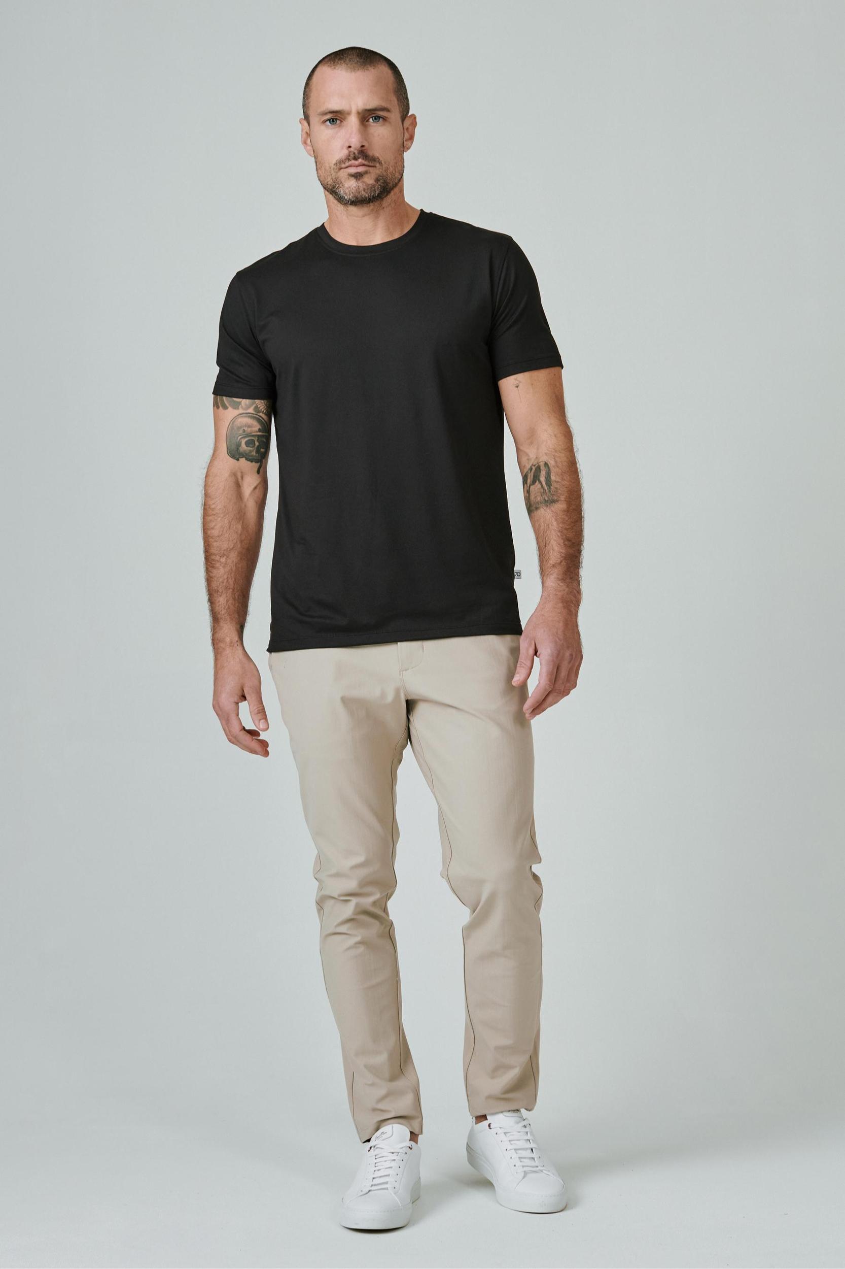 Core Crew Drop Cut Tee - Black Product Image