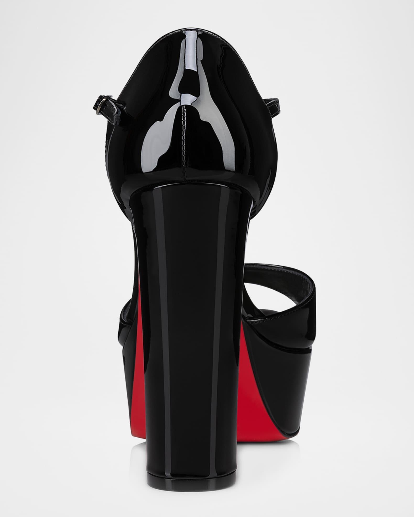 Sandaloo Patent Red Sole Platform Sandals Product Image