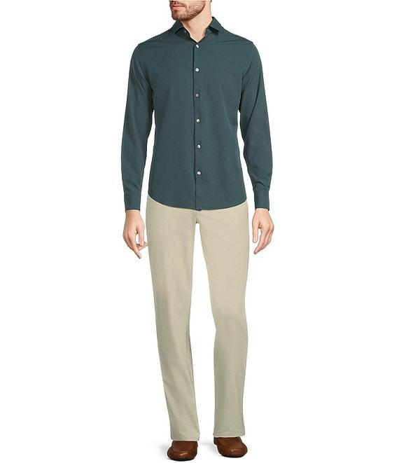 Murano Slim Fit Solid Performance Stretch Long Sleeve Woven Shirt Product Image