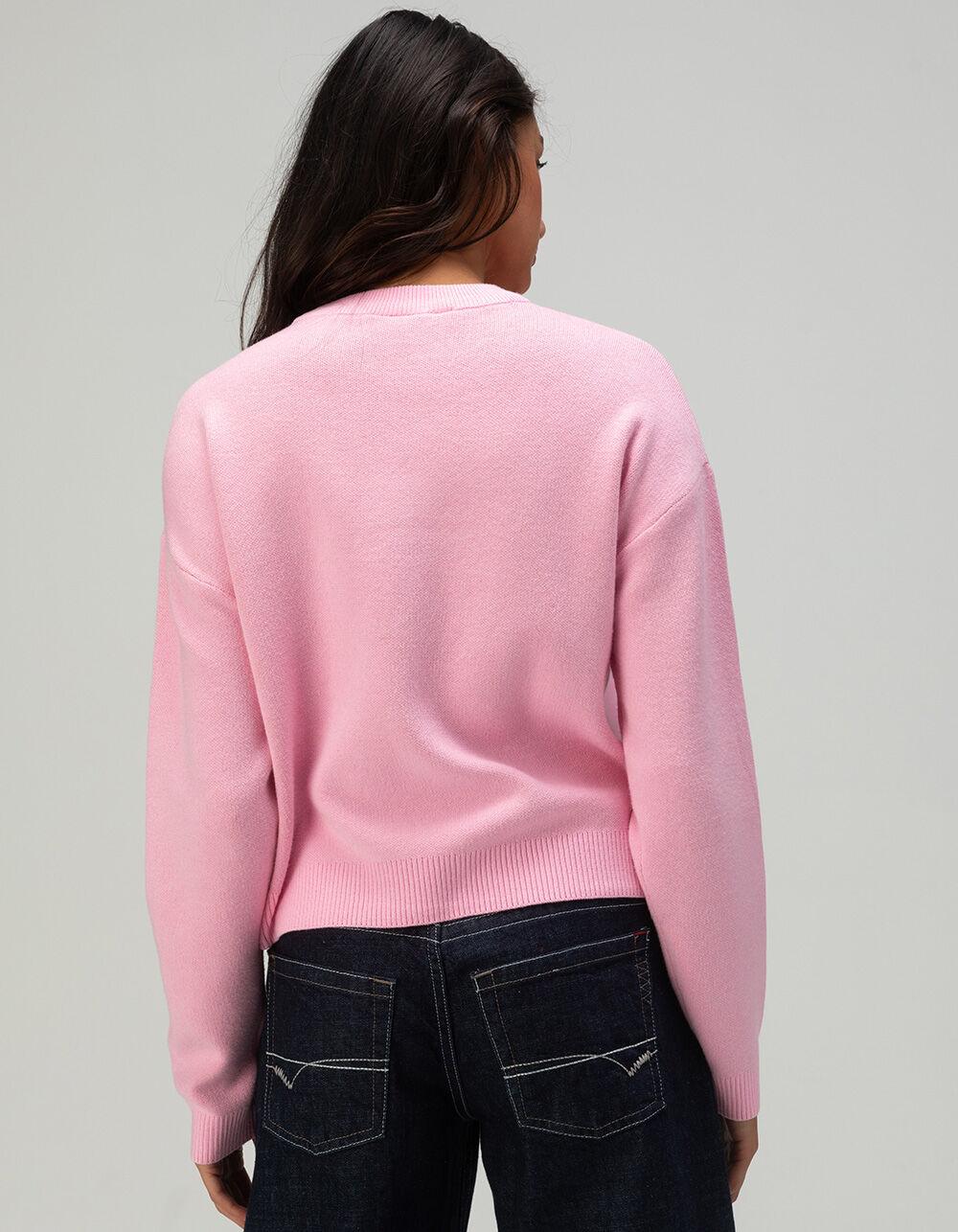 NOISY MAY Cera Cherry Womens Crewneck Sweater - PINK Product Image