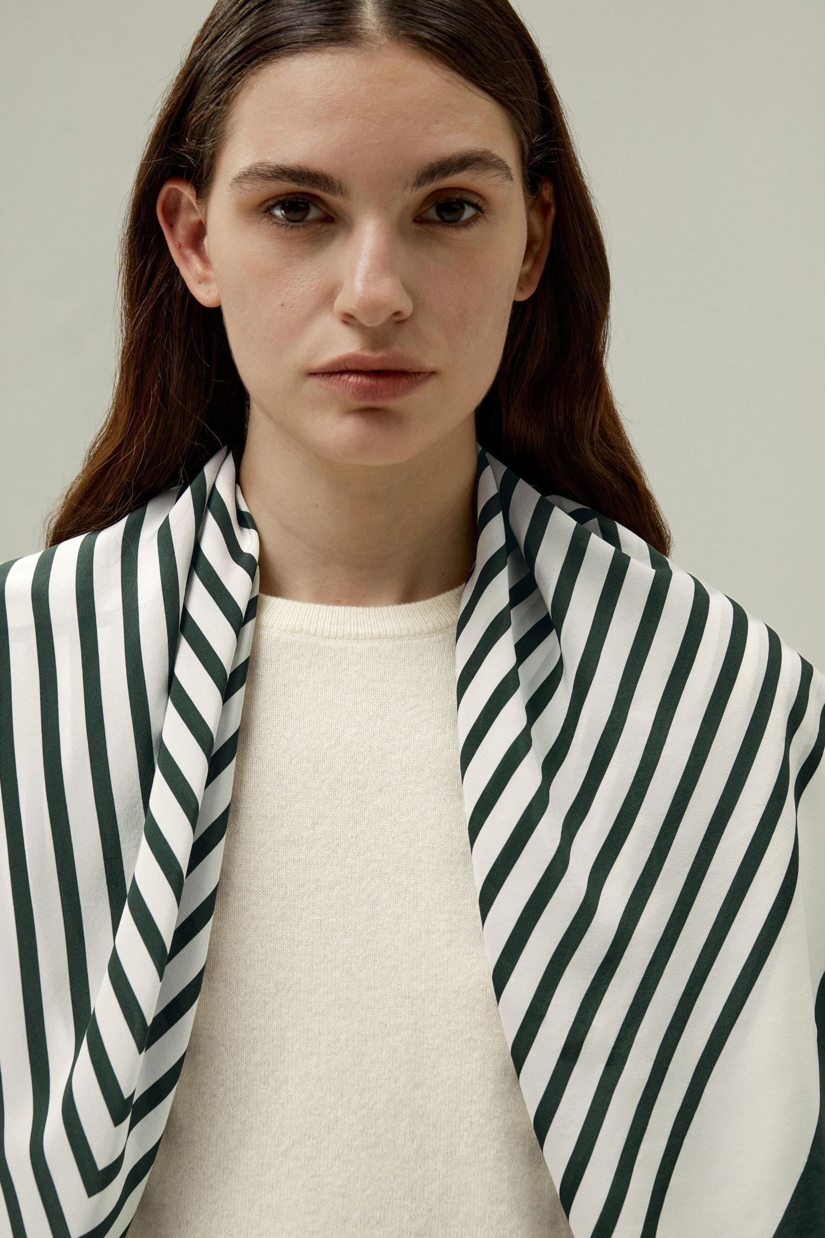 Mid-Century Pattern Silk Scarf Product Image