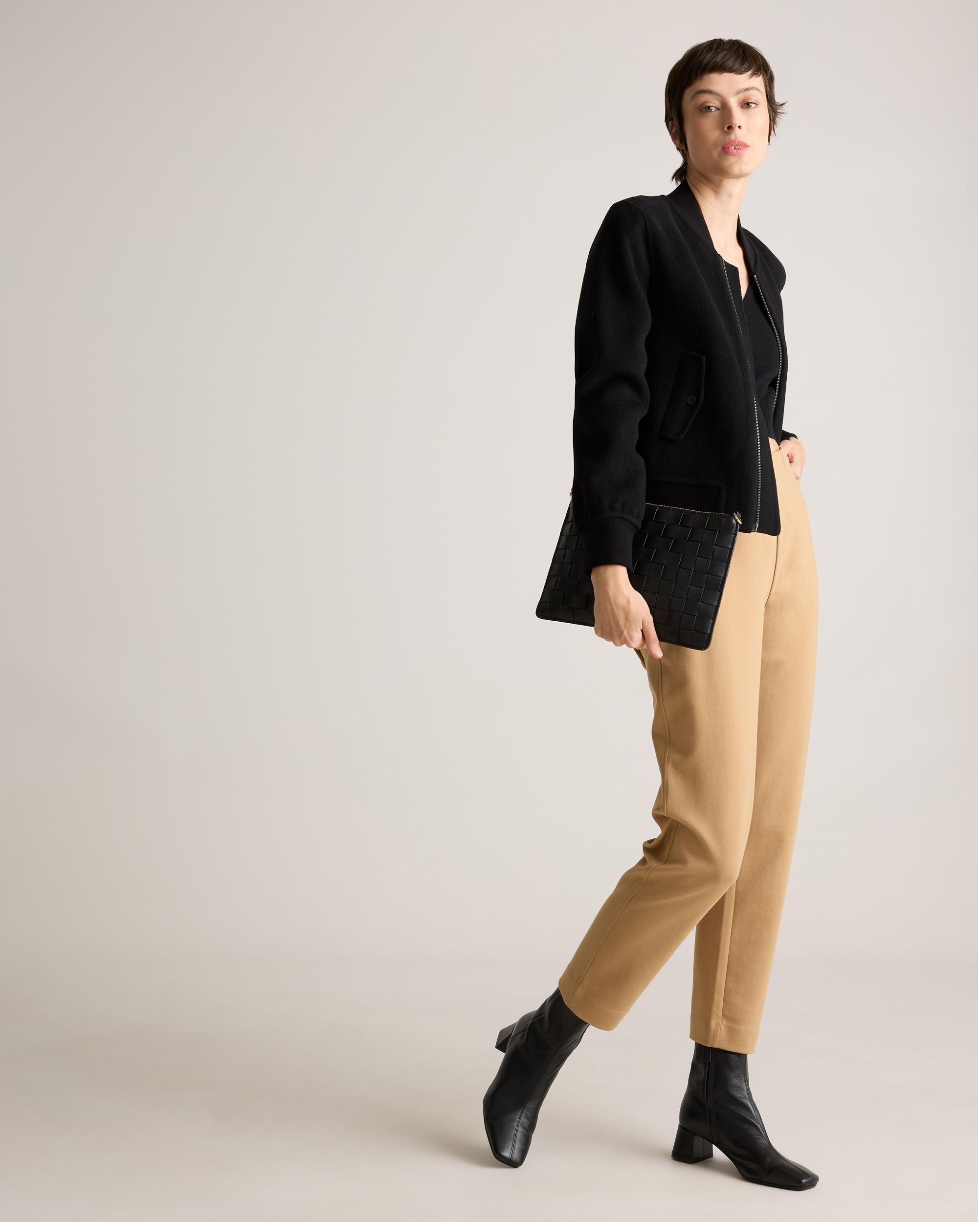 Quince | Women's Double Knit Straight Pants Organic Cotton Product Image