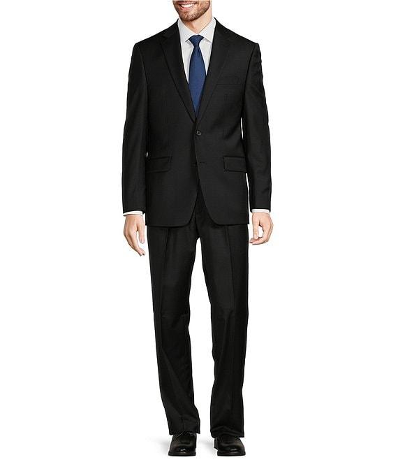 Hickey Freeman Classic Fit Double Pleated Solid 2-Piece Suit Product Image