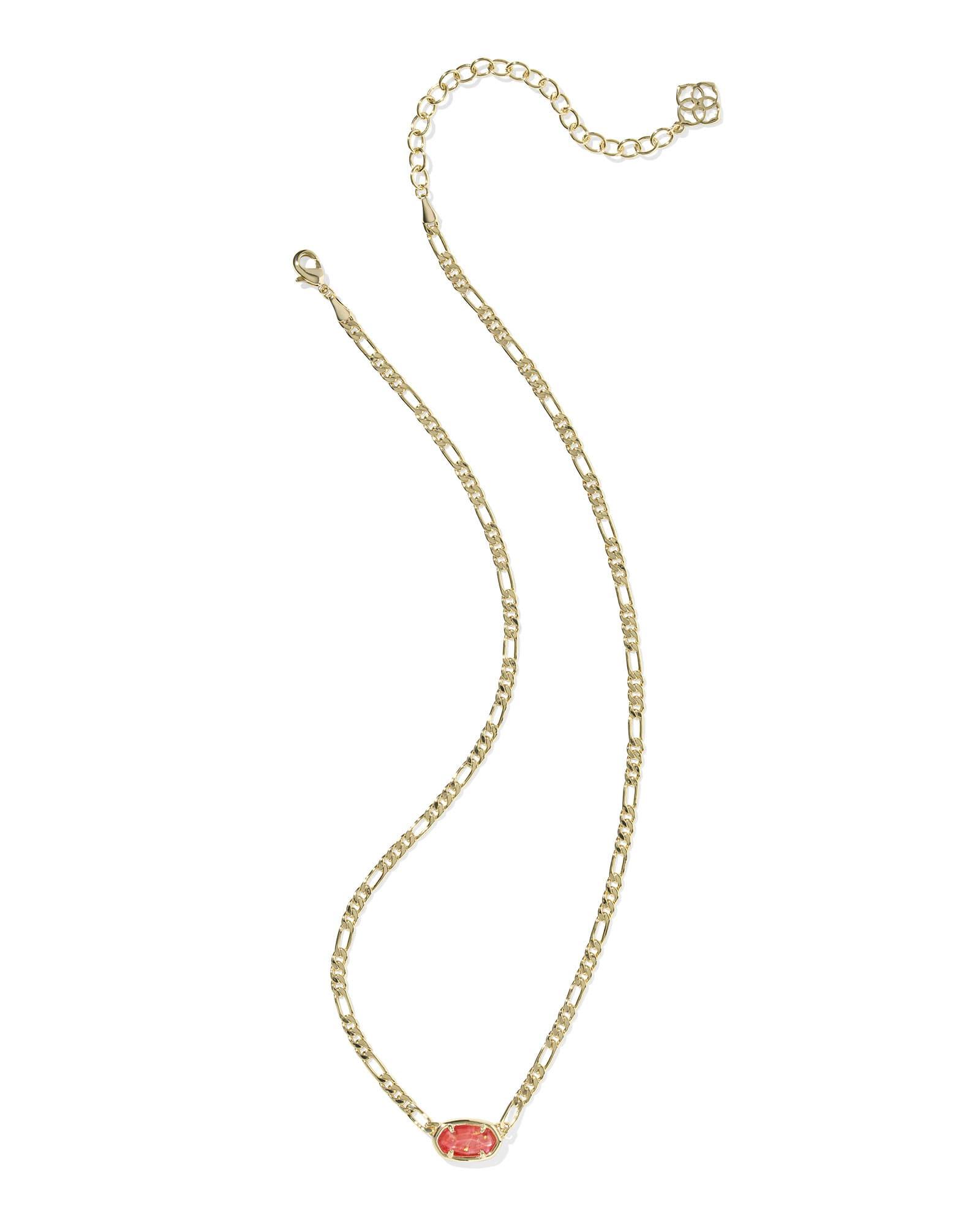 Elisa Gold Figaro Chain Short Pendant Necklace Product Image