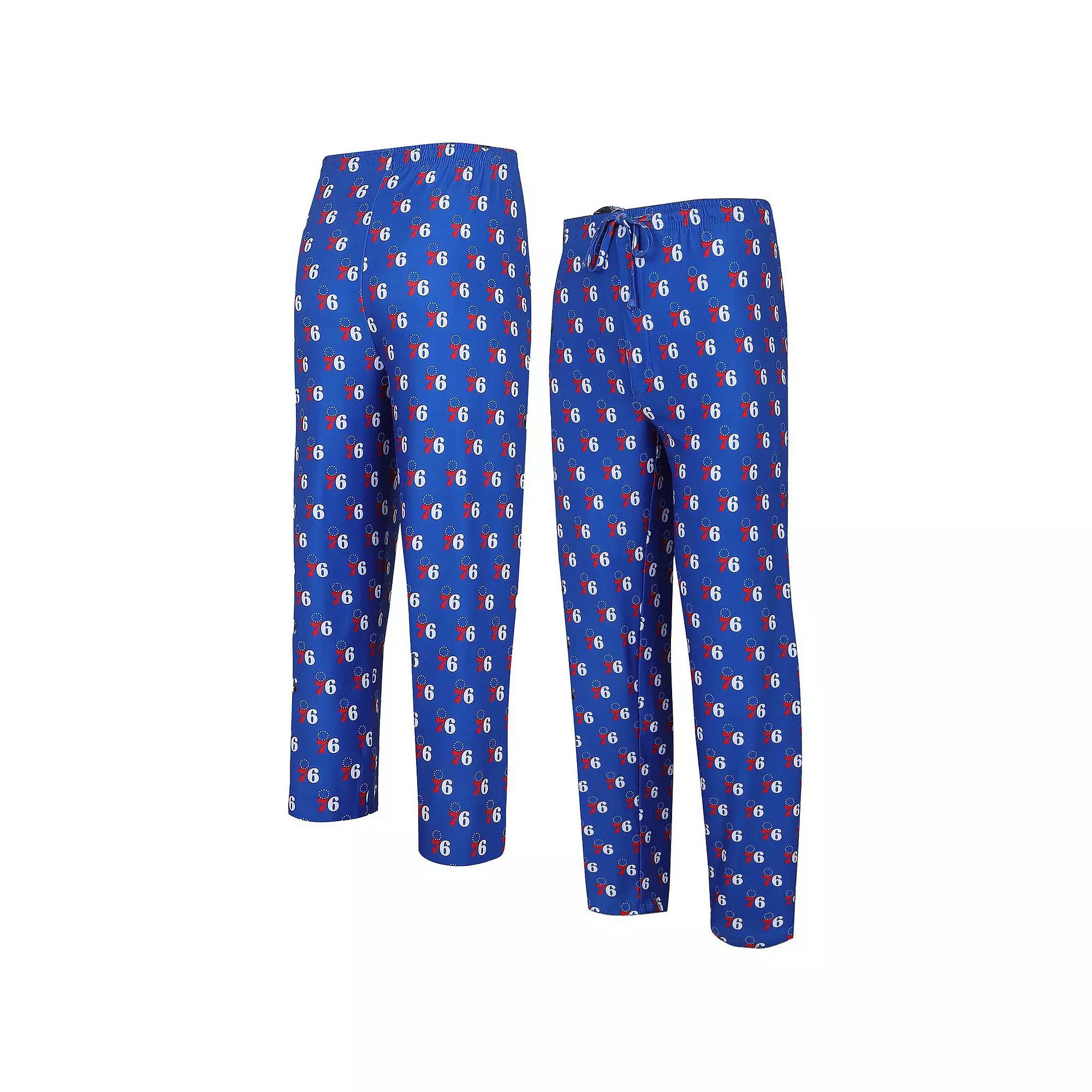 Mens Concepts Sport Royal Philadelphia 76ers Gauge Allover Print Pants Product Image
