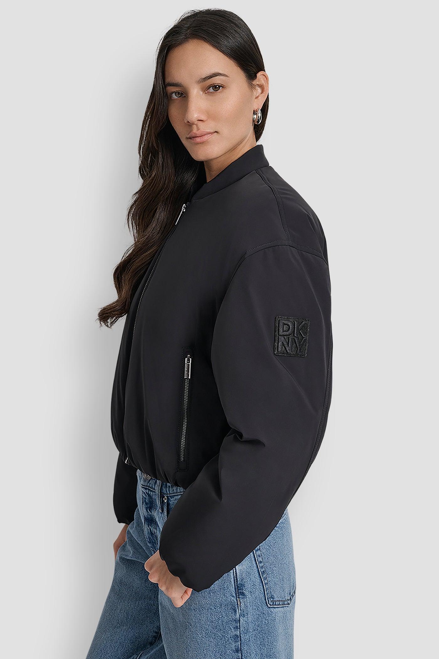 MATTE NYLON BOMBER STYLE JACKET Product Image