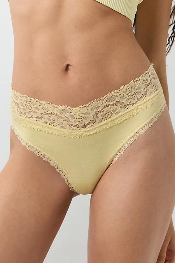 Out From Under Hattie Lace Trim Thong Womens at Urban Outfitters Product Image