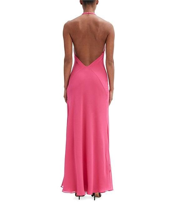 Bardot Similina Halter Neck Sleeveless Open Back Sheath Maxi Dress Product Image