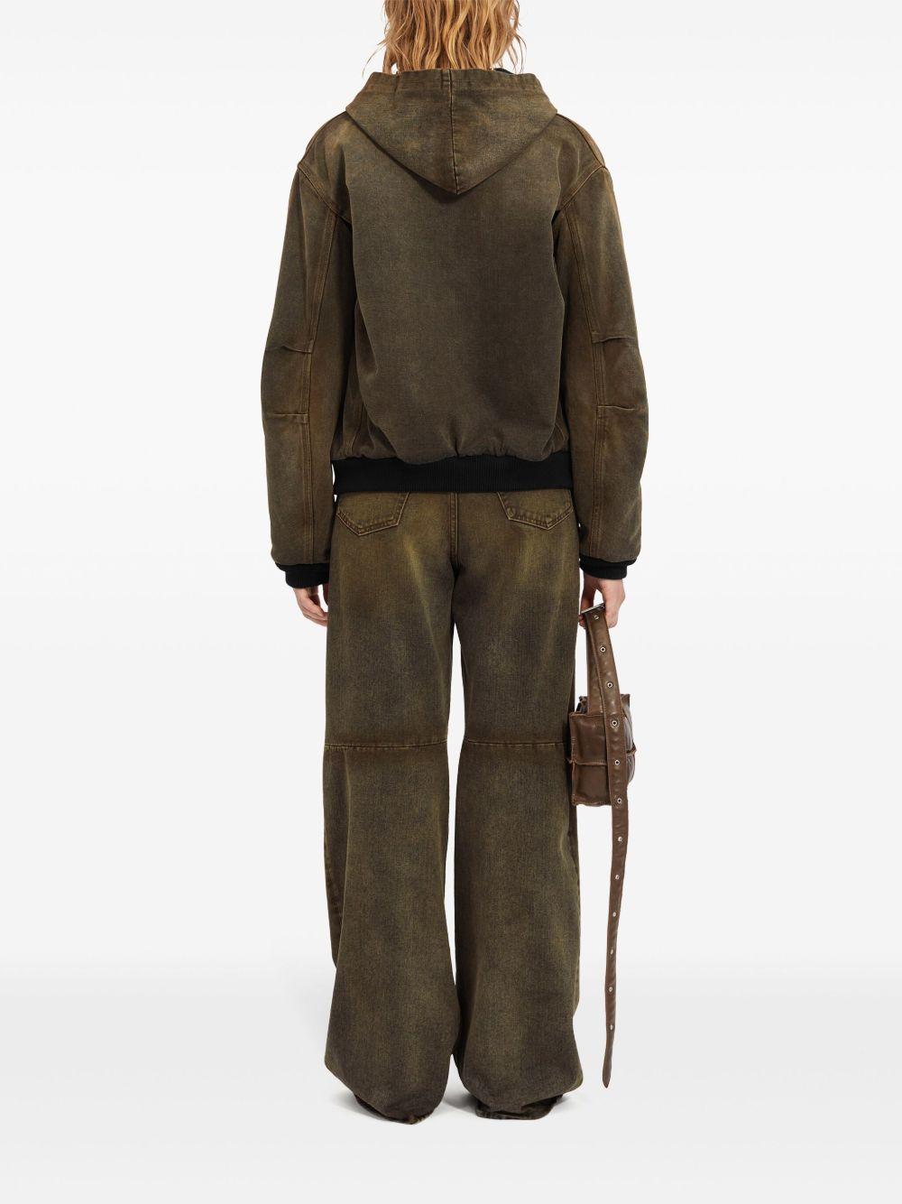 hooded denim jacket Product Image