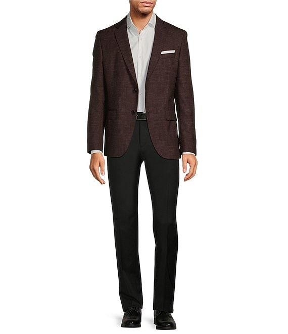Hugo Boss Slim Fit Line Motif Pattern Wool Blend Sport Coat Product Image