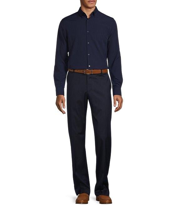 Murano Slim Fit Performance Stretch Solid Long Sleeve Woven Shirt Product Image