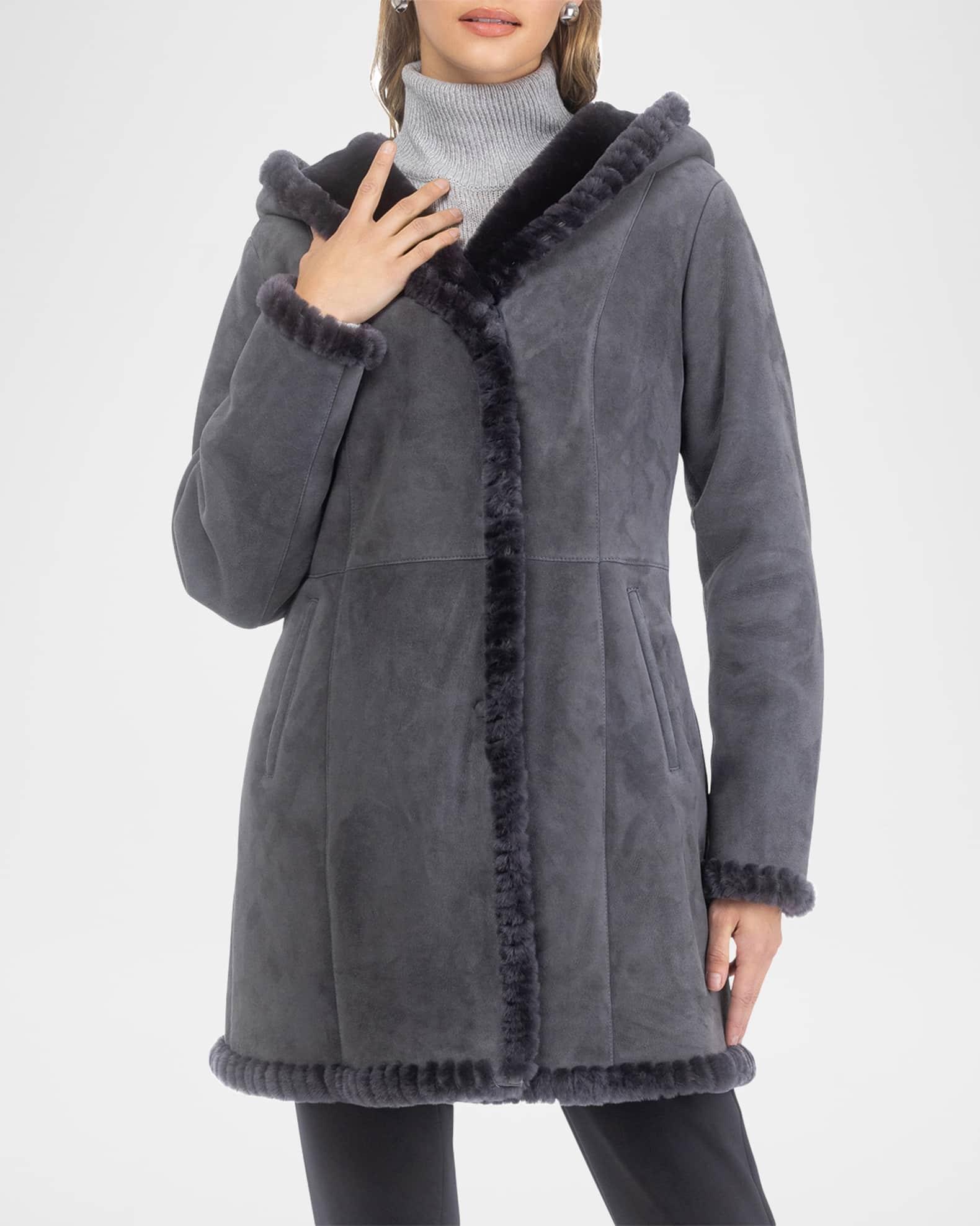 Merino Shearling Lamb Parka With Whipstitch Trim Product Image